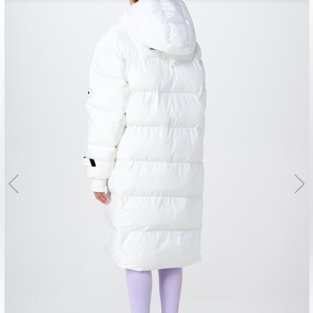 Adidas by Stella McCartney Long Puffer Jacket in Cloud White H58127 Size XL New - Picture 6 of 9
